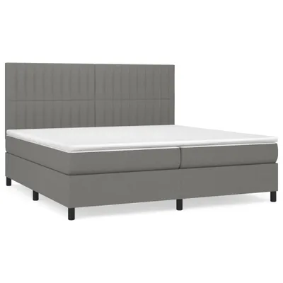Produktbild von vidaXL Boxspringbett mit Matratze Dunkelgrau 200x200 cm Stoff