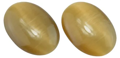Produktbild von Vintageparts Cabochons Cateyeglas sand oval 25 x 18 mm, 2 Stück