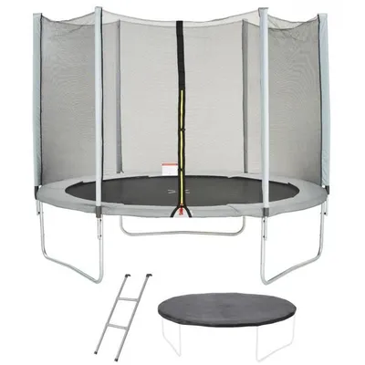 Produktbild von Trampolin MAXI ECO Ø 300 cm Grau - Netz, Leiter, Schutzhülle