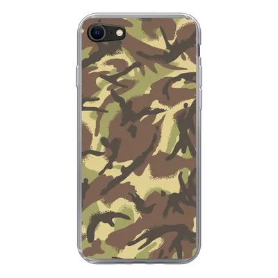 Produktbild von MuchoWow® Handyhülle Schutzhülle Hülle für iPhone 8 Camouflage-Muster in natürlichen Farben Silikon Softcase Handy Hülle - Schutzhaube