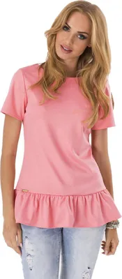 Immagine prodotto di Top in felpa classica elegante con volant ; Salmone S/36