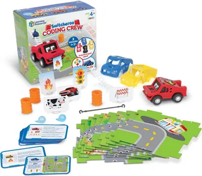 Zdjęcie produktu dla Learning Resources Switcheroo Coding Crew, Zestaw pojazdów i torów, 4 lat(a), AAA, Wielobarwny