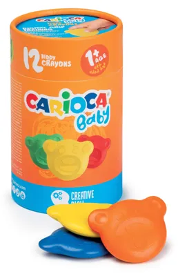 Image de Crayons de couleur Misiaki BABY pour les enfants à partir de 1 an, Carioca, 12 pièces