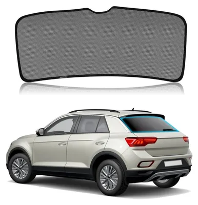 Image de Protection solaire pour lunette arrière de voiture, anti-UV, pliable, compatible avec VW T-ROC de 2018 à 2024