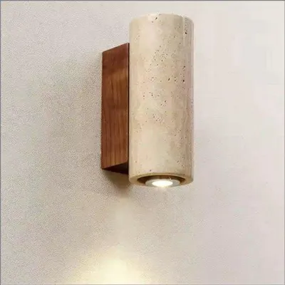 Immagine prodotto di Lampada da parete in travertino, illuminazione calda ed elegante