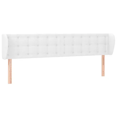 Produktbild von vidaXL Kopfteil mit Ohren Weiß 203x23x78/88 cm Kunstleder