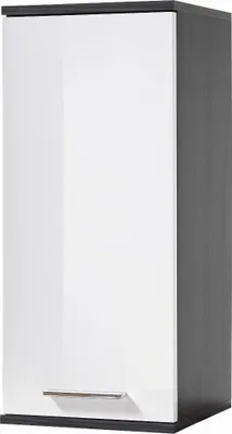 Produktbild von Hängeschrank - Weiß Hochglanz - Norwegische Pinie Nachbildung - B 30 cm - 1 Tür