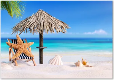 Produktbild von Tulup® Glas-Bild - 100 x 70 - Wandbild aus Glas - Wandkunst - Wandbild hinter gehärtetem Sicherheitsglas - Landschaften - Strandurlaub - Blau