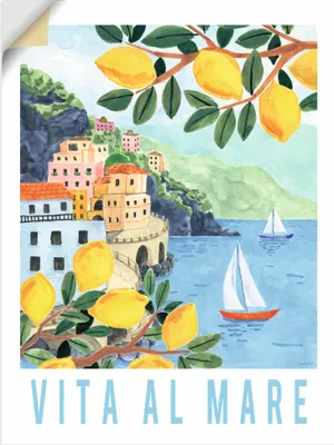 Produktbild von ARTland Wandbild, selbstklebend Mediterranean View II Größe: 90x120 cm