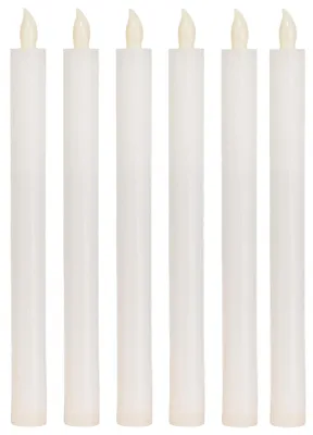 LED-Staafkaarsen Set 6er, 25 cm, warmweiß, mit Timer