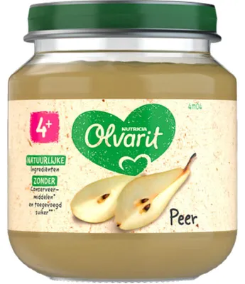 Immagine prodotto di Olvarit Peer baby porridge 4 mesi+ 125g - porridge di pere naturale, senza glutine, senza zucchero