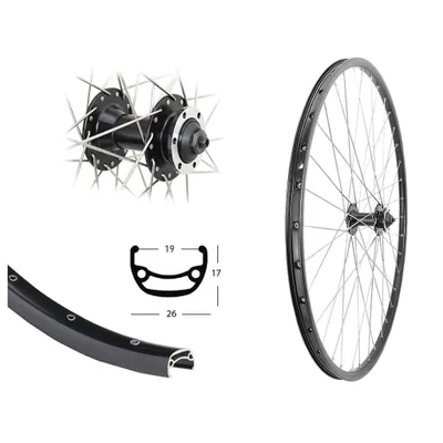 Produktbild von Vorderrad 28" BE19 Disc schwarz Nabe Scheibenbremse 6 Loch 19-622 28 Zoll SNSP