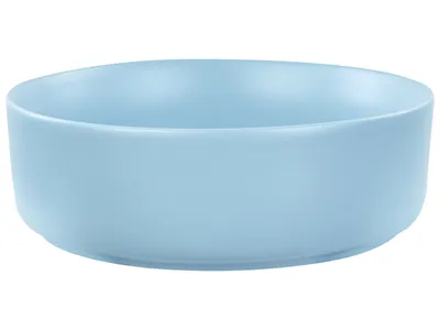 Obrázek produktu pro BELIANI Koupelnové umyvadlo na desku modré keramické kulaté ⌀ 37 cm moderní koupelna