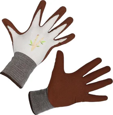 Productafbeelding van Ademende Werkhandschoenen met Latex Grip, Maat 10, Bruin