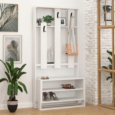 Immagine prodotto di Mobile ingresso Chester 90x36x180 colore bianco