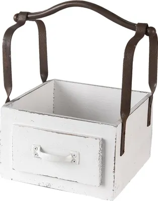 Obrázek produktu pro Košík Clayre & Eef 24x19x28 cm Bílé dřevo