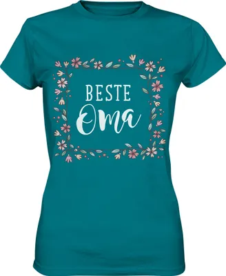 Produktbild von Beste Oma Damen Premium T-Shirt – Diva Blue / L