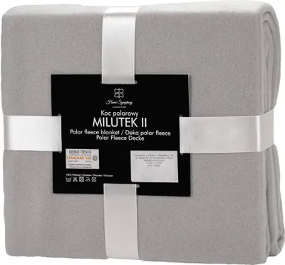 Produktbild von Milutek koc polarowy 130x170 jasnoszary