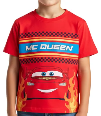 Produktbild von Disney Pixar Cars Jungen T-Shirt, McQueen Kurzarm T-Shirt, Geschenk für Kinder, Größen 3 bis 6 Jahre (DE/NL/SE/PL, Alter, 6 Jahre, Regular, Rot)