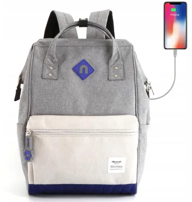 Produktbild von Himawari 9004 Laptop Rucksack 14,1 Zoll mit USB Grau