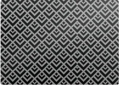 Produktbild von Geometrisches Retromuster – Bodenschutzmatte – Stuhlunterlage 140x100 cm – Rutschfest – Hartbodenmatte