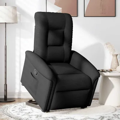 Produktbild von vidaXL Relaxsessel mit Aufstehhilfe Schwarz Stoff