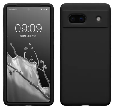Produktbild von kwmobile Handyhülle für Google Pixel 7a Hülle, für Pixel 7a Case - Hülle Silikon - kabelloses Laden - Schwarz matt