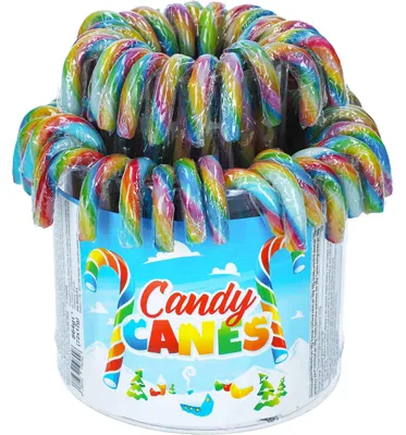 Produktbild von Candy Canes Zuckerstangen 12cm Rainbow 72er