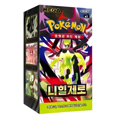 Image de Boîte de boosters Pokémon Nihil Zero (version coréenne) M3 – Présentoir de 30 boosters contenant 150 cartes | Série Mega du JCC Pokémon