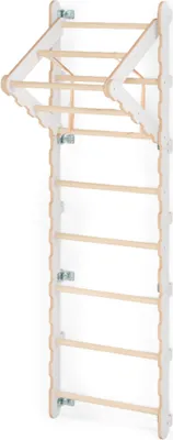 Image de MAMOI® Espalier en bois, Mur escalade suedois pour enfant, Échelle suedoise pour bebe, Jeux descalade et gym avec accessoires