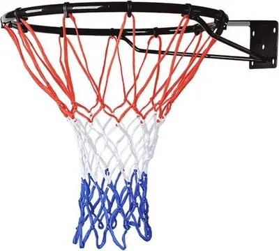 Produktbild von Famanu Basketballkorb mit Wandhalterung und abnehmbarem Netz - 45 cm Durchmesser