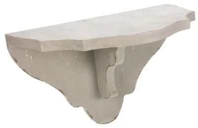 Image de Console Meander en bois, couleur gris, dimensions 30,5 x 20 x 19 cm