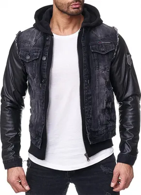 Produktbild von Cipo & Baxx Herren Jeans Jacke C-1290 Schwarz M