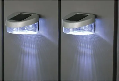 Produktbild von Zaun Solarlichter 2er-Set Gartenlicht Gartenzaun Gartenlampe Licht Leuchte