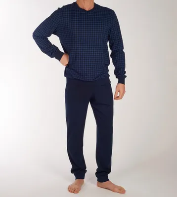 Image de Schiesser pyjama pantalon long uncover midnight blue hommes