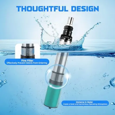 Imagen del producto de Bomba de pozo profundo de 320W, 24V DC, bomba sumergible de acero inoxidable, caudal de 5 m³/h, altura máxima de elevación de 25 metros. Bomba de agua para pozos, agricultura, jardinería y riego