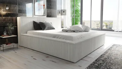 Produktbild von Polsterbett RIO 90x200 mit Matratze und Bettkasten. Farbe: Beige.