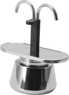 Obrázek produktu pro 2 Šálek 100ML Moka Pot Dvojitá hlava z nerezové oceli Mocha Coffee Pot Italský DIY Conduit kávovar