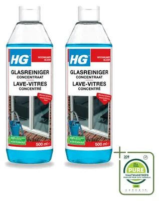 Produktbild von 2 x HG Glasreiniger Konzentrat - 500 ml - Großpackung - 2 Stücke