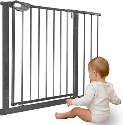 Produktbild von Treppenschutzgitter ohne Bohren, mit automatischer Schließung und 20 cm Verlängerung - für Kinder und Haustiere