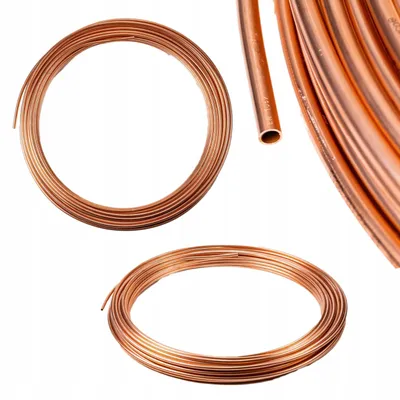 Produktbild von Kupferrohr weich 6 x 1 mm Cu-DHP Blank und Nahtlos Meterware für Wasserleitung, Heizung, Gasleitung und Ölleitung, 1 Stück entspricht 1 Meter