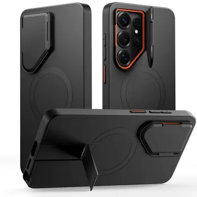 Zdjęcie produktu dla Tech-Protect Kevlar Aura Magsafe Galaxy S26 Ultra czarny/pomarańczowy