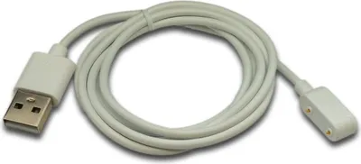 Produktbild von SYSTEM-S USB 2.0 Kabel 100 cm Ladekabel für HONOR Band 9 Smartwatch in Weiß