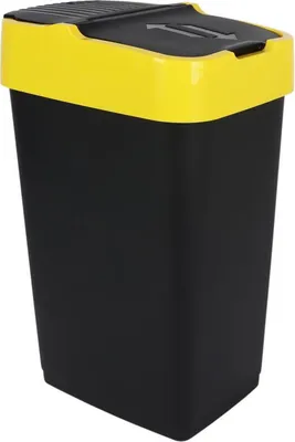 Produktbild von Abfalleimer mit Schwingdeckel - 60 Liter - 3 Farben sortiert