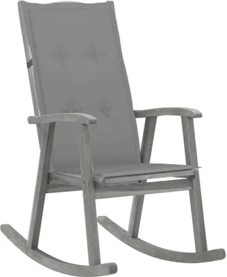Produktbild von Möbel Schaukelstuhl mit Auflage Grau Massivholz Akazie - Gartenstühle 3064210