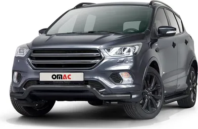 Image de Pare-Buffle Avant Pour Ford Kuga 2017-2020 Noir en Acier Inoxydable