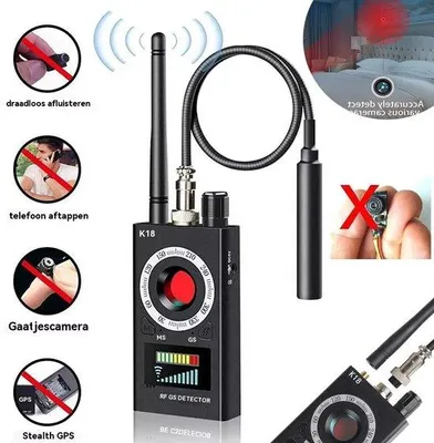 Imagen del producto de Detector de vigilancia y espionaje de radiofrecuencia, rango de frecuencia de 1 MHz a 8000 MHz