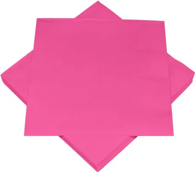 Produktbild von 100 Servietten pink "uni" 33 x 33 cm