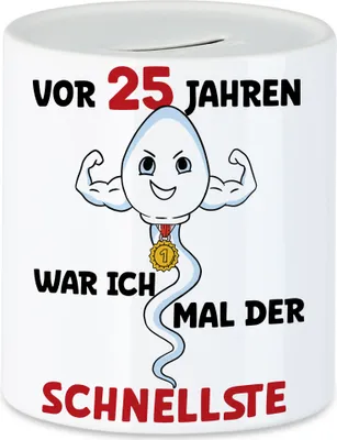 Produktbild von Vor 25 Jahren War Ich Mal Der Schnellste Spardose 25. Geburtstag Happy Birthday Let's Dance Alles Gute Feier Party