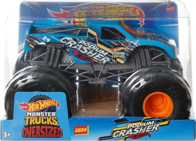 Produktbild von Hot Wheels Monster Trucks , Oversized Monster Truck im Maßstab 1:24, Monstertruck, 3 Jahr(e), Kunststoff, Metall, Mehrfarbig